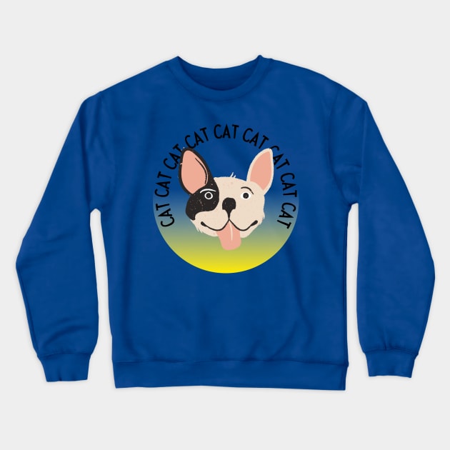 Slightly Wrong Pug Cat Crewneck Sweatshirt by waltzart